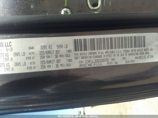 1C4PJLLB3KD220755 Jeep Cherokee Latitude Plus