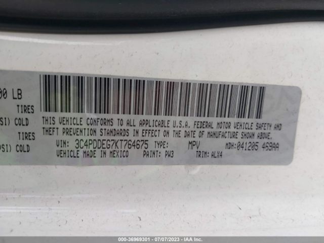 3C4PDDEG7KT764675 Dodge JOURNEY GT