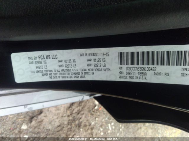 1C3CCCAB3GN136422 Chrysler 200 Limited