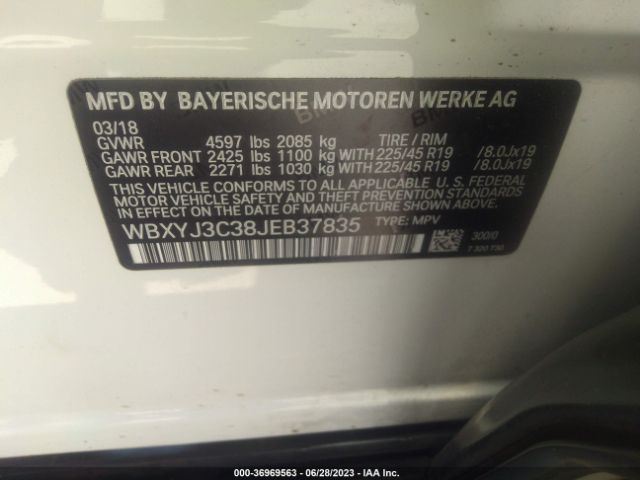 WBXYJ3C38JEB37835 BMW X2 Sdrive28i