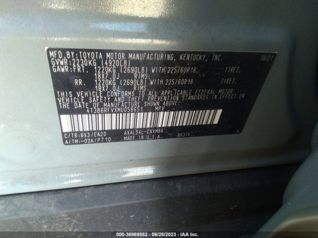 Toyota RAV4 HYBRID 2021 4T3B6RFVXMU058651 Image 16