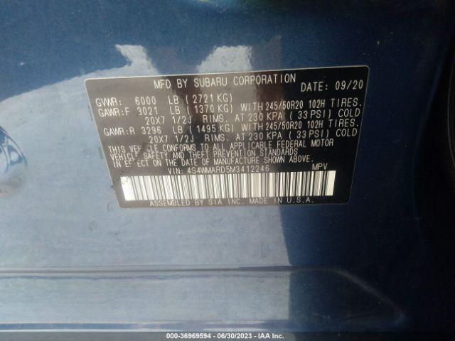 4S4WMARD5M3412246 Subaru Ascent Touring