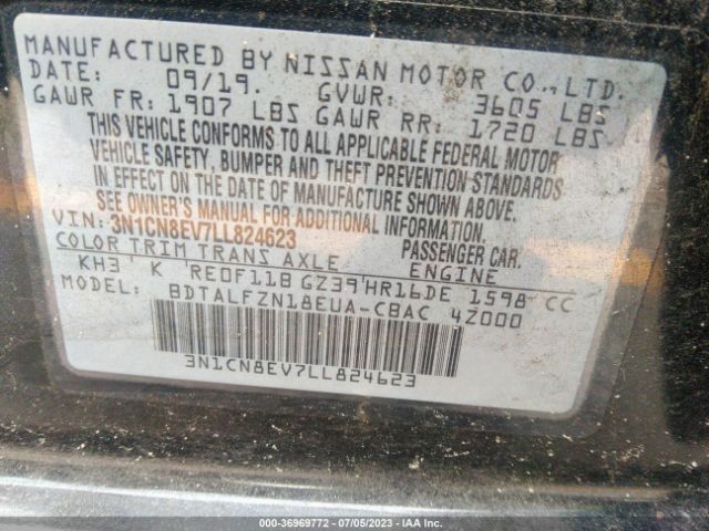 3N1CN8EV7LL824623 Nissan VERSA SV