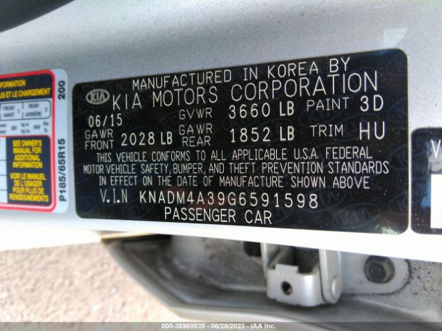 KNADM4A39G6591598 KIA RIO LX