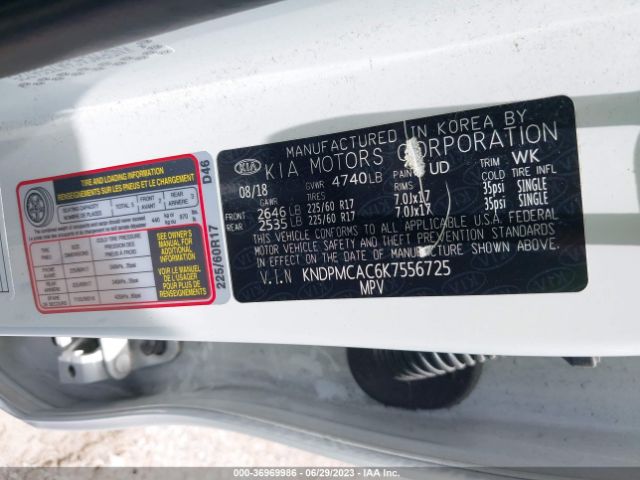 KNDPMCAC6K7556725 KIA Sportage Lx