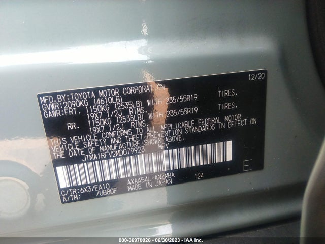 Toyota Rav4 Xle Premium 2021 JTMA1RFV2MD079923 Image 9