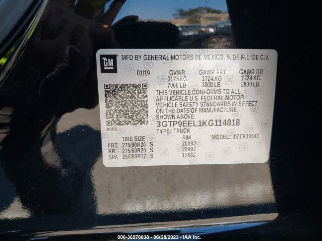 3GTP9EEL1KG114818 GMC Sierra 1500 At4