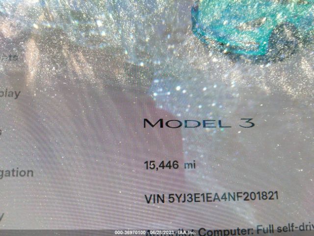 5YJ3E1EA4NF201821 Tesla MODEL 3