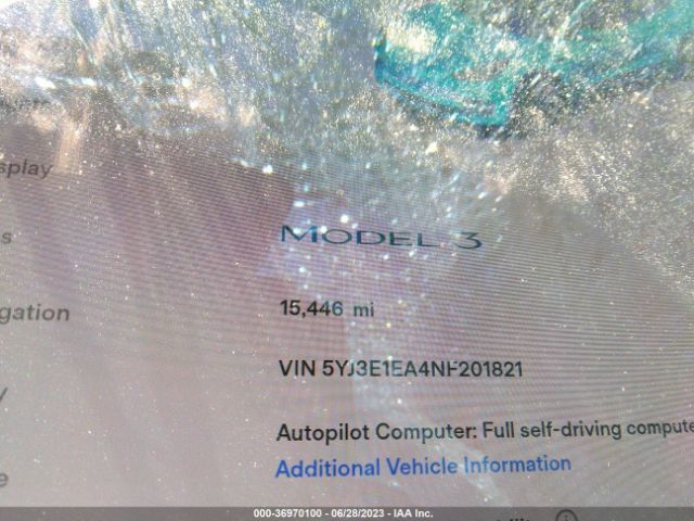 5YJ3E1EA4NF201821 Tesla MODEL 3