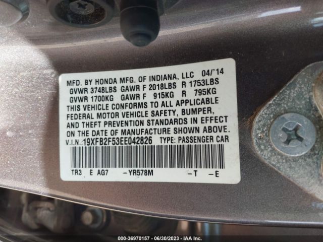 19XFB2F53EE042826 Honda Civic Sedan Lx