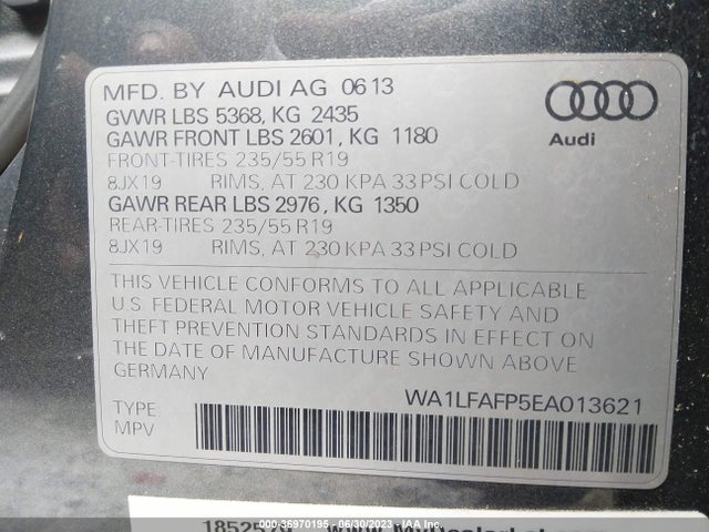 WA1LFAFP5EA013621 Audi Q5 Premium Plus