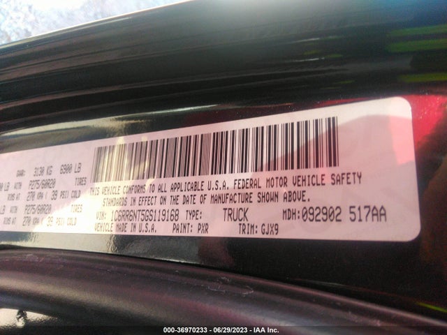 1C6RR6NT5GS119168 RAM 1500 Laramie