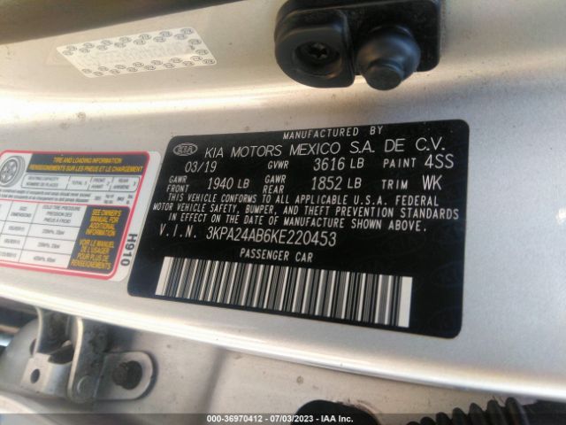 3KPA24AB6KE220453 KIA RIO LX