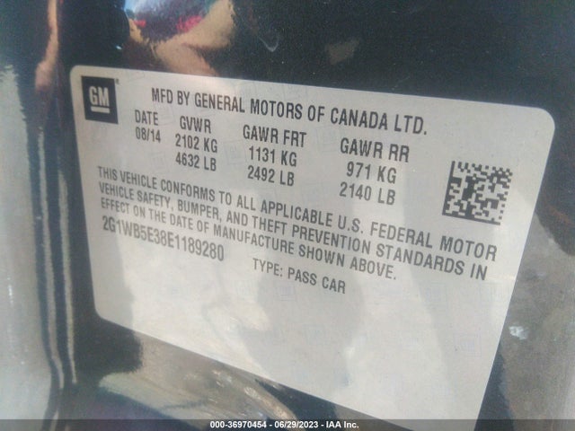 Chevrolet Impala Limited Lt 2014 2G1WB5E38E1189280 Image 16