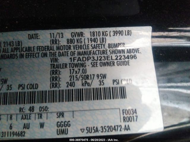 1FADP3J23EL223496 Ford Focus Titanium