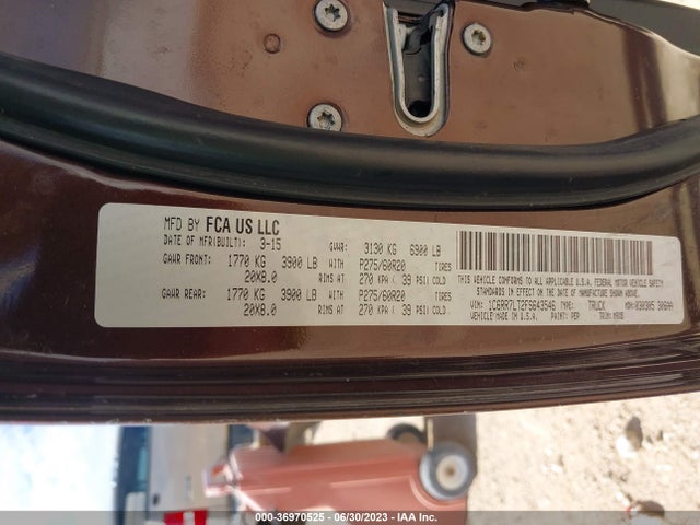 1C6RR7LT2FS643546 RAM 1500 Lone Star