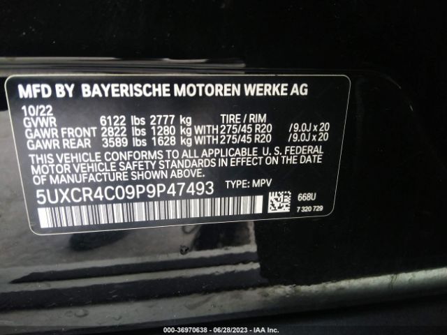 5UXCR4C09P9P47493 BMW X5 Sdrive40i