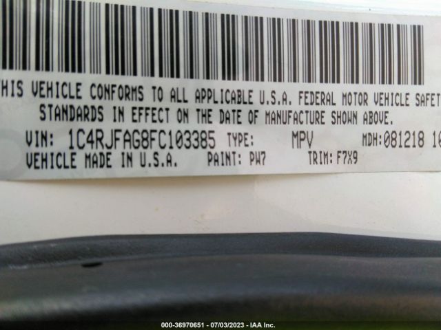 1C4RJFAG8FC103385 Jeep Grand Cherokee Laredo