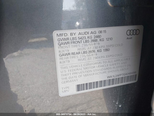 WA1L2AFP7GA048496 Audi Q5 Premium Plus