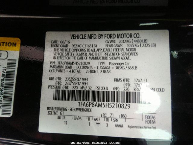 1FA6P8AM5H5210829 Ford Mustang V6