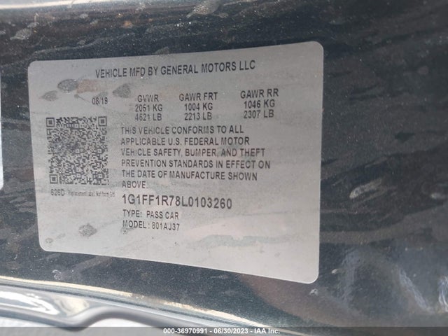 Chevrolet Camaro 1ss 2020 1G1FF1R78L0103260 Image 15
