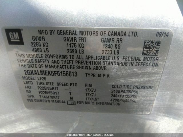 2GKALMEK6F6156013 GMC Terrain Sle