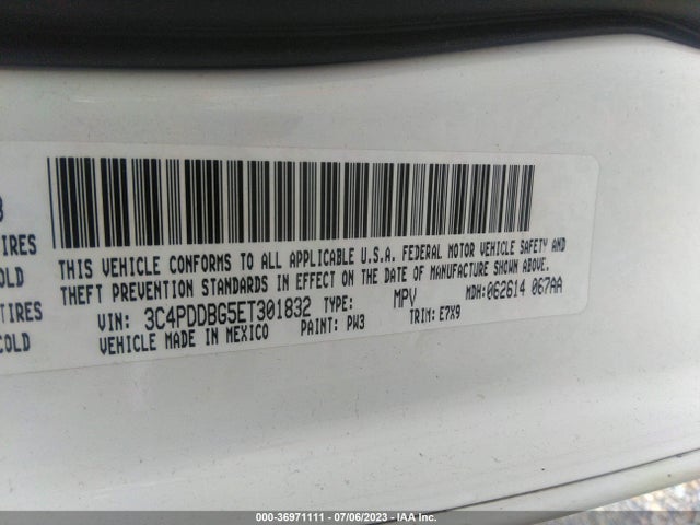 Dodge Journey Sxt 2014 3C4PDDBG5ET301832 Image 9
