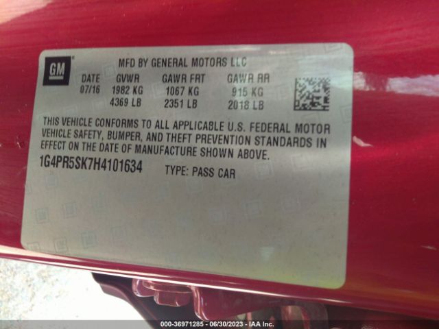1G4PR5SK7H4101634 Buick Verano Sport Touring