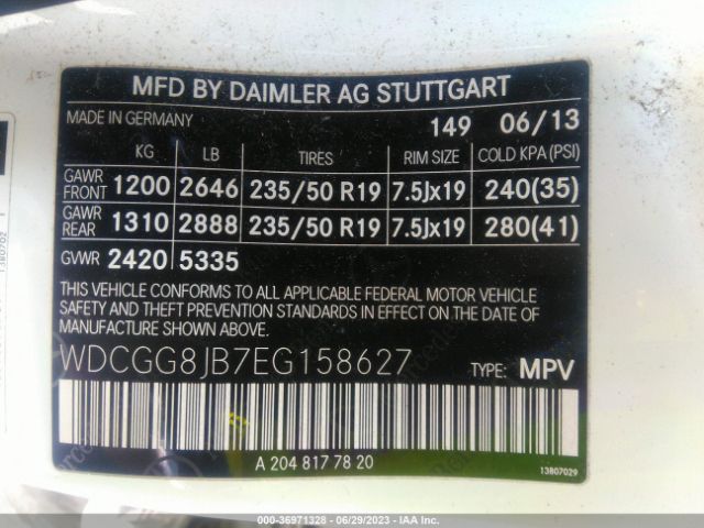 WDCGG8JB7EG158627 Mercedes-Benz GLK 350