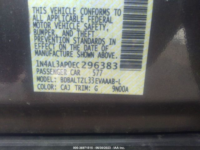 1N4AL3AP0EC296383 Nissan Altima 2.5 Sv