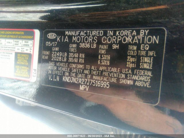 KNDJN2A27J7516995 KIA Soul Base