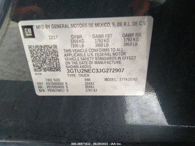 3GTU2NEC3JG272907 GMC Sierra 1500 Slt