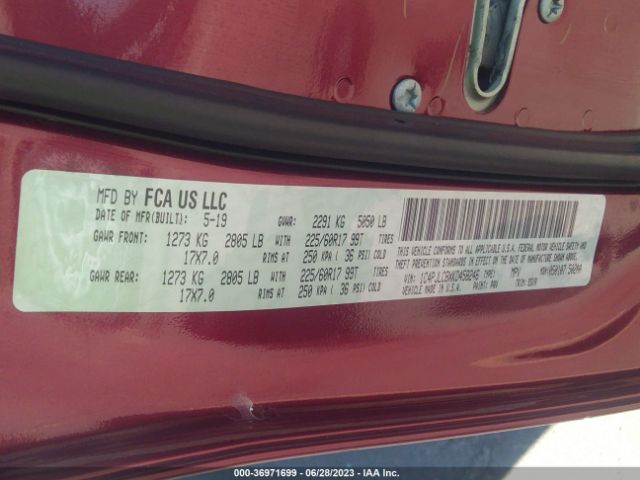 1C4PJLCBXKD458246 Jeep Cherokee Latitude