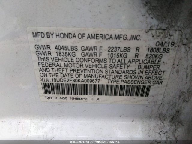 19UDE2F80KA009677 Acura Ilx Pkg