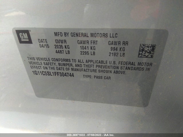 Chevrolet MALIBU LT 2015 1G11C5SL1FF304744 Image 15