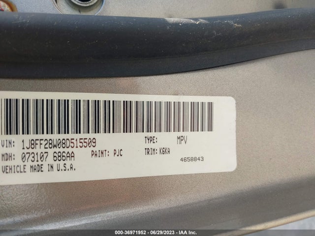 2008 JEEP PATRIOT SPORT VIN: 1J8FF28W08D515509