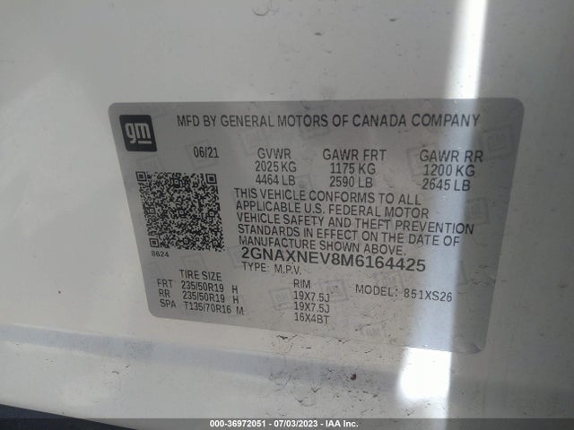 Chevrolet Equinox Premier 2021 2GNAXNEV8M6164425 Image 9