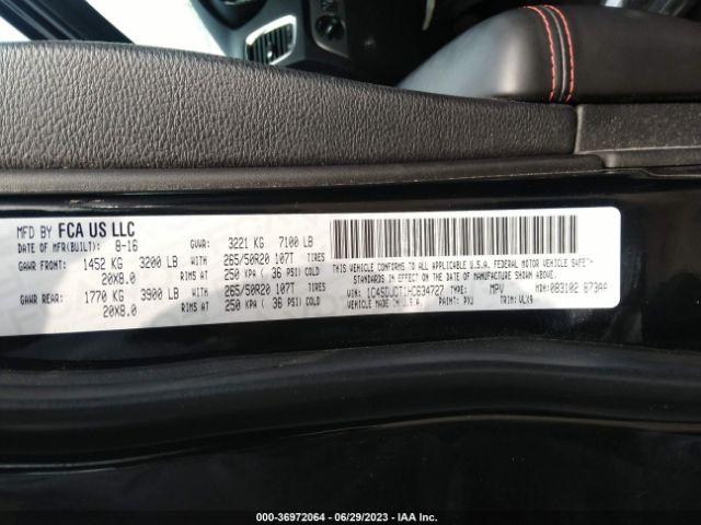 1C4SDJCT1HC634727 Dodge Durango R/t