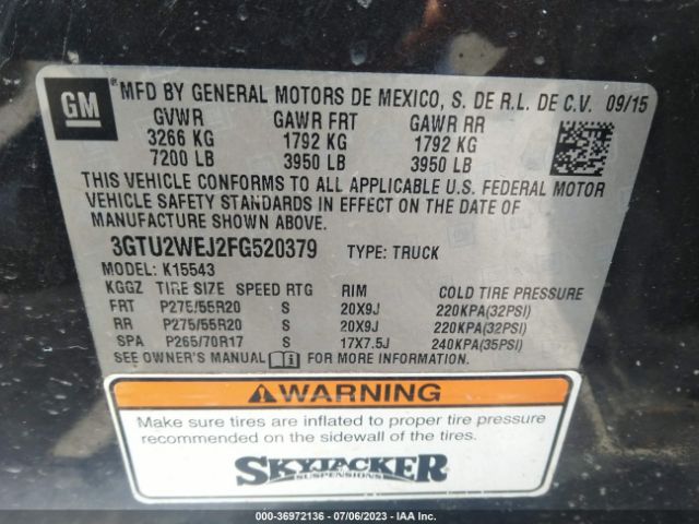 3GTU2WEJ2FG520379 GMC Sierra 1500 Denali