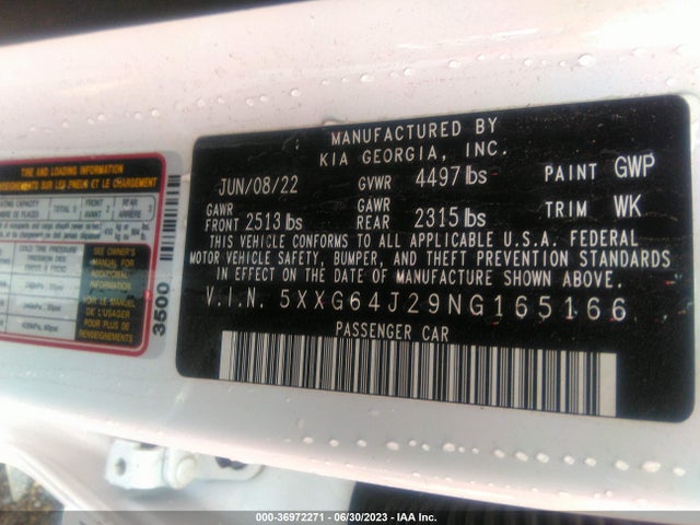 KIA K5 Gt-line 2022 5XXG64J29NG165166 Image 9