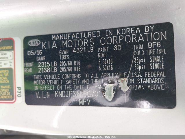 KNDJP3AE6G7017317 KIA SOUL EV