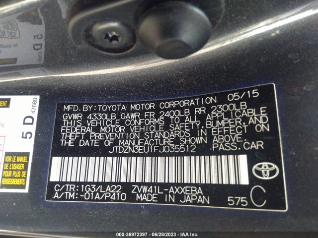 Toyota Prius V Four 2015 JTDZN3EU1FJ035512 Image 9