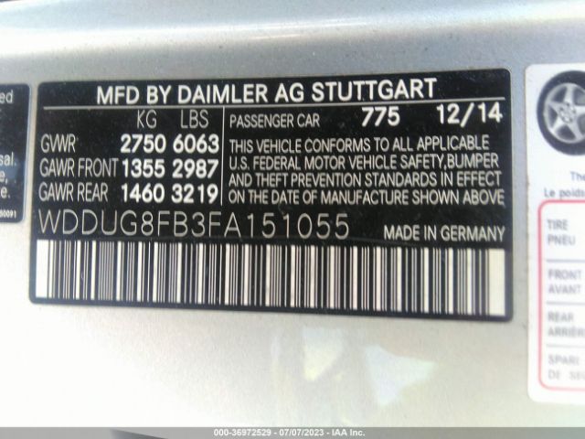 WDDUG8FB3FA151055 Mercedes-Benz S-class S 550