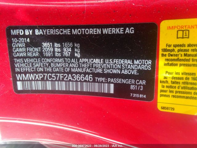 WMWXP7C57F2A36646 Mini Cooper Hardtop S