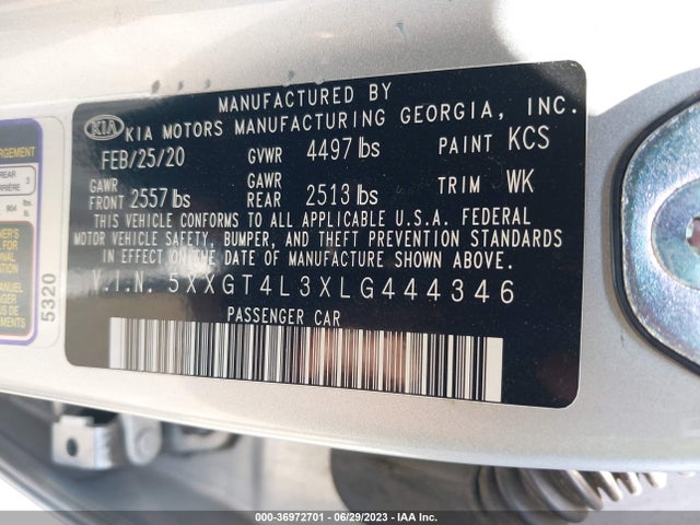 KIA Optima Se 2020 5XXGT4L3XLG444346 Image 15