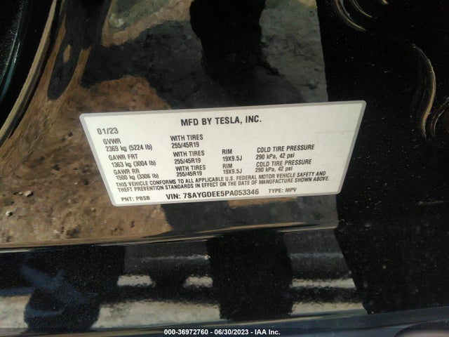 Tesla Model Y Long Range 2023 7SAYGDEE5PA053346 Image 9