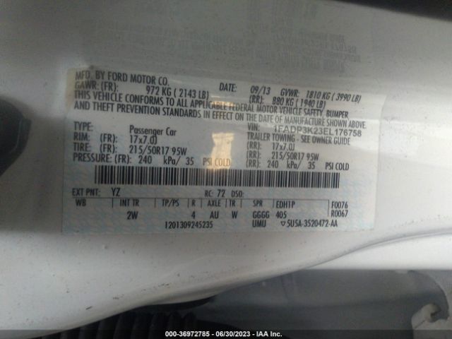 1FADP3K23EL176758 Ford FOCUS SE
