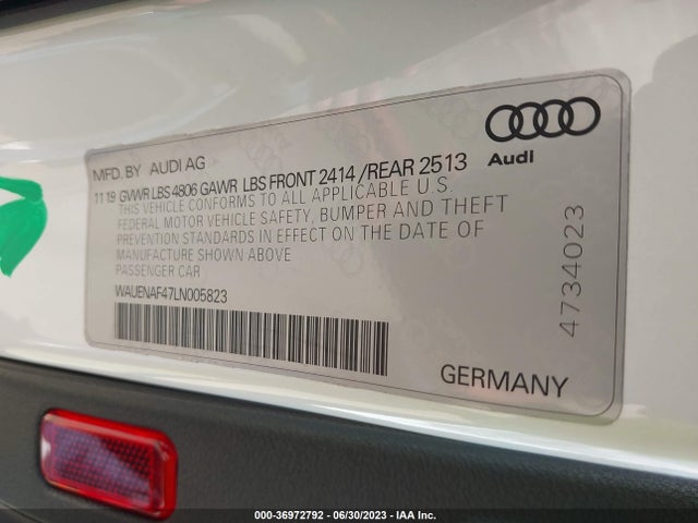 WAUENAF47LN005823 Audi A4 Premium Plus