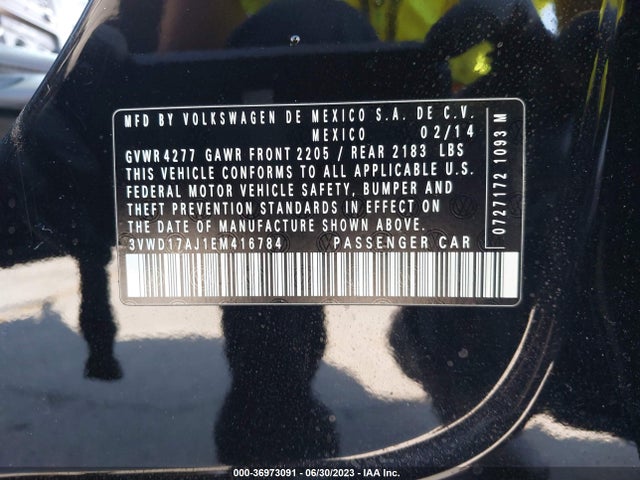 3VWD17AJ1EM416784 Volkswagen Jetta Sedan Se