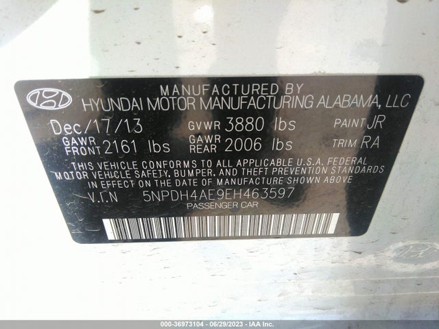Hyundai ELANTRA SE 2014 5NPDH4AE9EH463597 Image 10